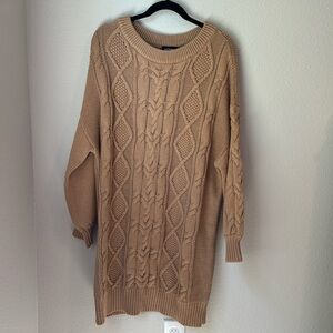 Express Cable Knit Sweater Dress